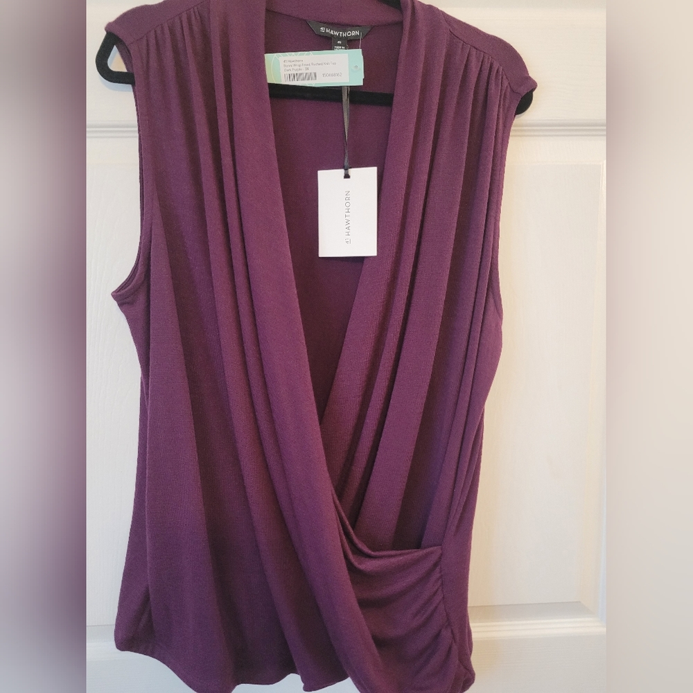 Womens Ruched Knit Top